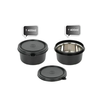 Buy Yummy Ranch Lunch Box Set of 2 - Black in bulk for Corporate Gifting | Corporate Gyft