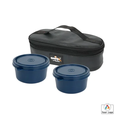 Buy Yummy Ranch Lunch Box Set of 2 - Blue in bulk for Corporate Gifting | Corporate Gyft