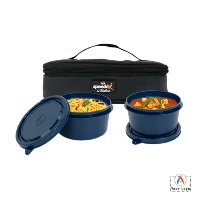 Buy Yummy Ranch Lunch Box Set of 2 - Blue in bulk for Corporate Gifting | Corporate Gyft