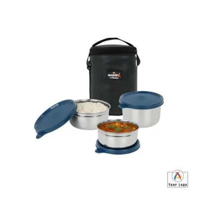 Buy Lunch Pulse Meal Box Set of 3 - Blue in bulk for Corporate Gifting | Corporate Gyft