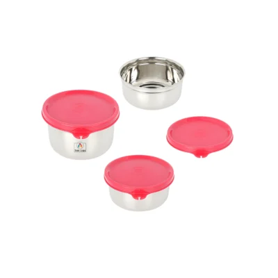 Buy Lunch Pulse Meal Box Set of 3 - Red in bulk for Corporate Gifting | Corporate Gyft