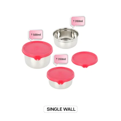 Buy Lunch Pulse Meal Box Set of 3 - Red in bulk for Corporate Gifting | Corporate Gyft