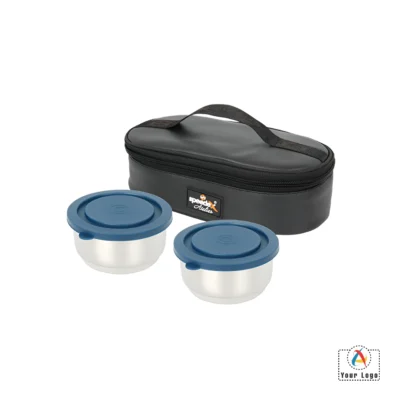 Buy Delight Lunch Box Set of 2 - Blue in bulk for Corporate Gifting | Corporate Gyft