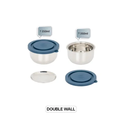 Buy Delight Lunch Box Set of 2 - Blue in bulk for Corporate Gifting | Corporate Gyft