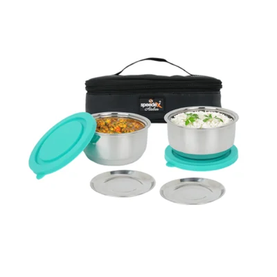 Buy Delight Lunch Box Set of 2 - Green in bulk for Corporate Gifting | Corporate Gyft