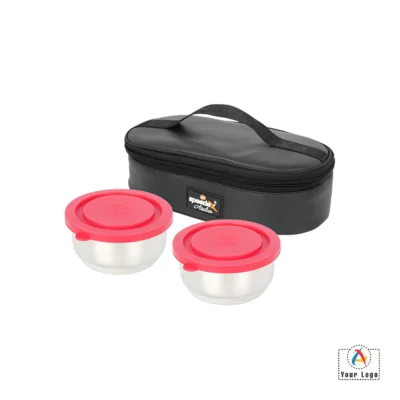 Buy Delight Lunch Box Set of 2 - Red in bulk for Corporate Gifting | Corporate Gyft