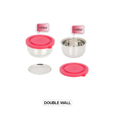 Buy Delight Lunch Box Set of 2 - Red in bulk for Corporate Gifting | Corporate Gyft