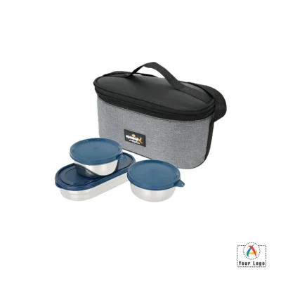 Buy Bentobox Lunch Box Set of 3 - Blue in bulk for Corporate Gifting | Corporate Gyft