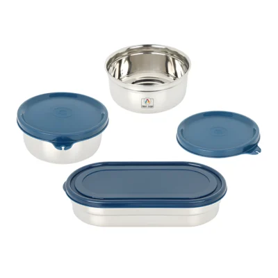 Buy Bentobox Lunch Box Set of 3 - Blue in bulk for Corporate Gifting | Corporate Gyft