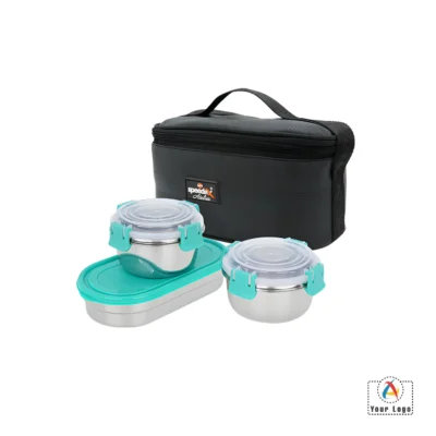 Buy Happymeal Lunch Box Set - Green in bulk for Corporate Gifting | Corporate Gyft
