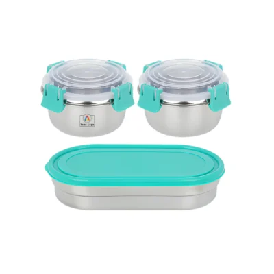 Buy Happymeal Lunch Box Set - Green in bulk for Corporate Gifting | Corporate Gyft