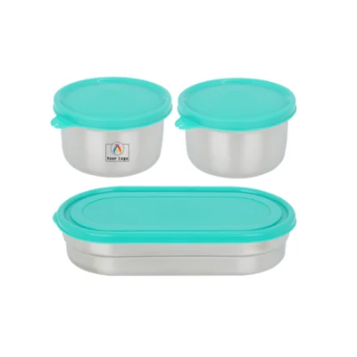 Buy Alfa Lunch Box Set of 3 - Green in bulk for Corporate Gifting | Corporate Gyft