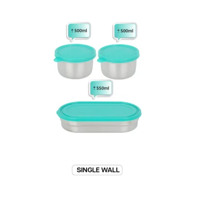 Buy Alfa Lunch Box Set of 3 - Green in bulk for Corporate Gifting | Corporate Gyft