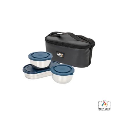 Buy Fresh N Hot Lunch Box Set of 3 - Blue in bulk for Corporate Gifting | Corporate Gyft