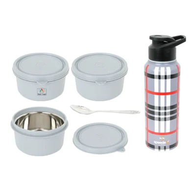 Buy Lunchmate Meal Set of 4 - Grey in bulk for Corporate Gifting | Corporate Gyft