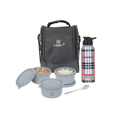 Buy Lunchmate Meal Set of 4 - Grey in bulk for Corporate Gifting | Corporate Gyft