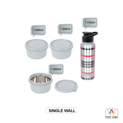 Buy Lunchmate Meal Set of 4 - Grey in bulk for Corporate Gifting | Corporate Gyft