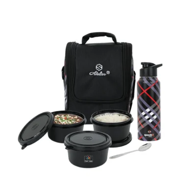 Buy Lunchmate Meal Set of 4 - Black in bulk for Corporate Gifting | Corporate Gyft