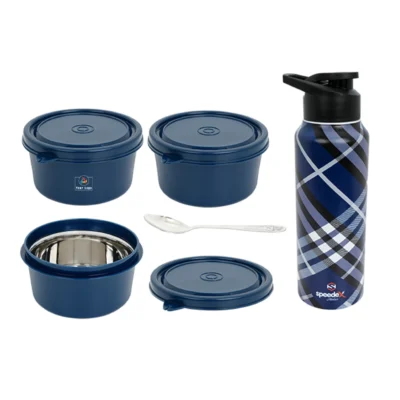 Buy Lunchmate Meal Set of 4 - Blue in bulk for Corporate Gifting | Corporate Gyft