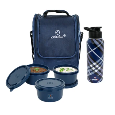 Buy Lunchmate Meal Set of 4 - Blue in bulk for Corporate Gifting | Corporate Gyft