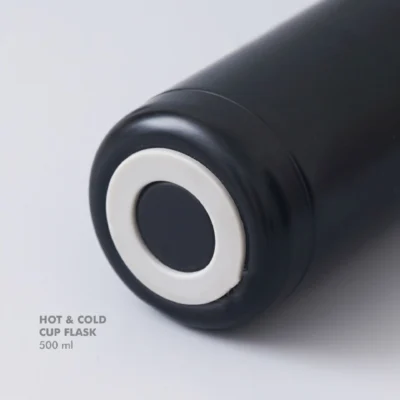 Buy Stainless Steel Hot and Cold Flask - Black in bulk for Corporate Gifting | Corporate Gyft
