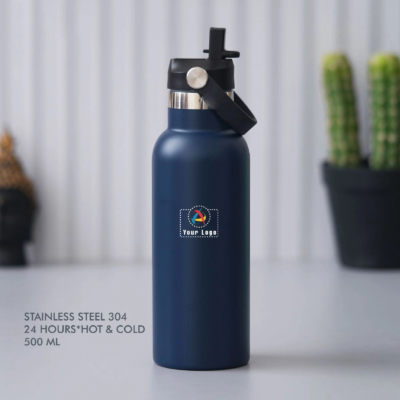 Buy 24 Hour Hot and Cold Steel Bottle - Blue in bulk for Corporate Gifting | Corporate Gyft