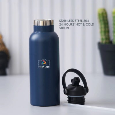 Buy 24 Hour Hot and Cold Steel Bottle - Blue in bulk for Corporate Gifting | Corporate Gyft
