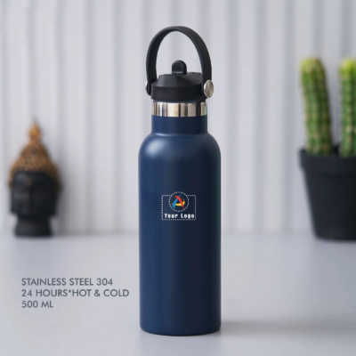 Buy 24 Hour Hot and Cold Steel Bottle - Blue in bulk for Corporate Gifting | Corporate Gyft