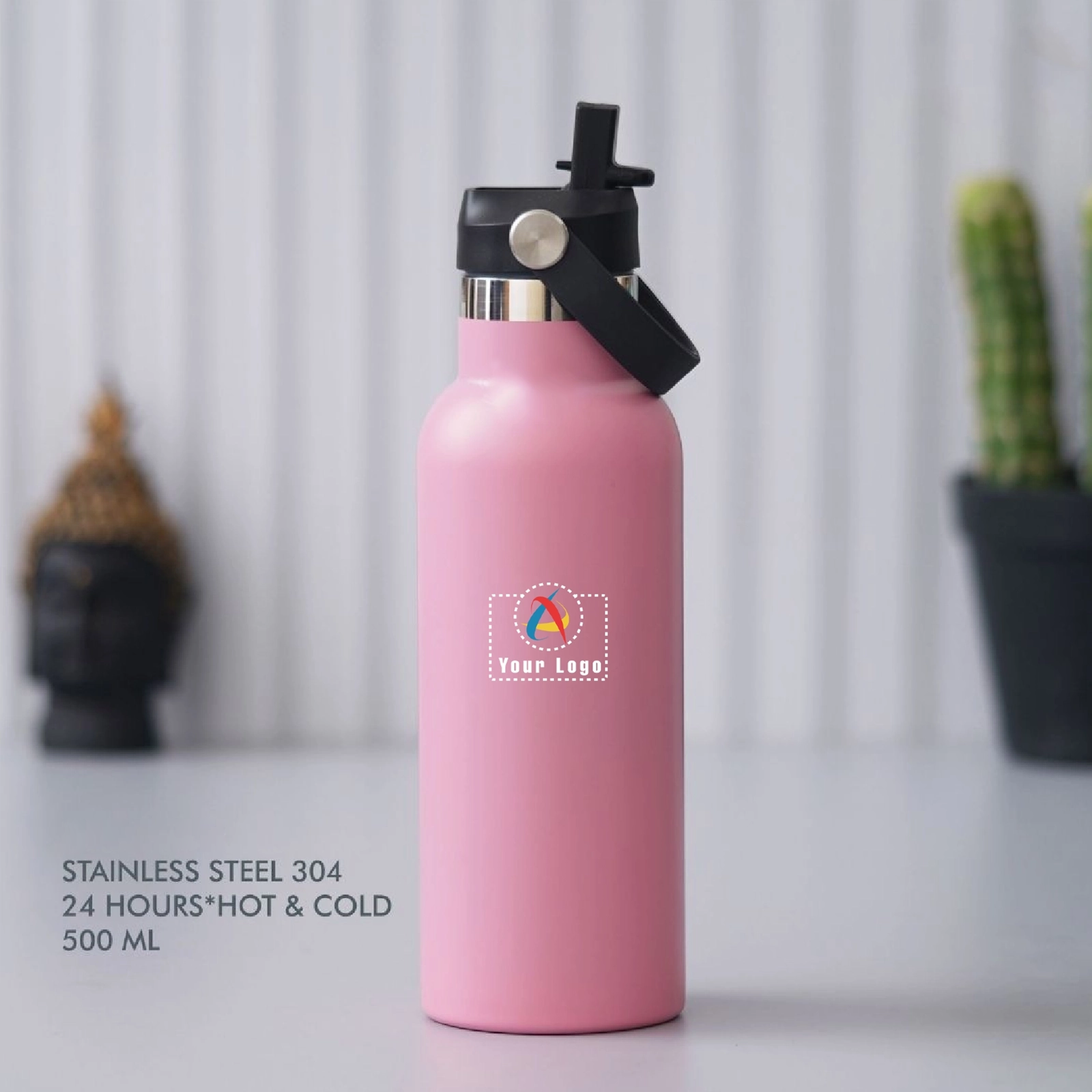 24 Hour Hot and Cold Steel Bottle - Pink Buy 24 Hour Hot and Cold Steel Bottle - Pink in bulk for Corporate Gifting | Corporate Gyft
