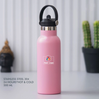 Buy 24 Hour Hot and Cold Steel Bottle - Pink in bulk for Corporate Gifting | Corporate Gyft