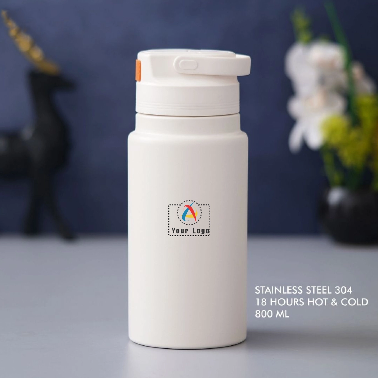 Buy Premium Hot and Cold Stainless Steel Bottle - White in bulk for Corporate Gifting | Corporate Gyft