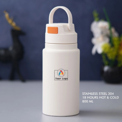 Buy Premium Hot and Cold Stainless Steel Bottle - White in bulk for Corporate Gifting | Corporate Gyft