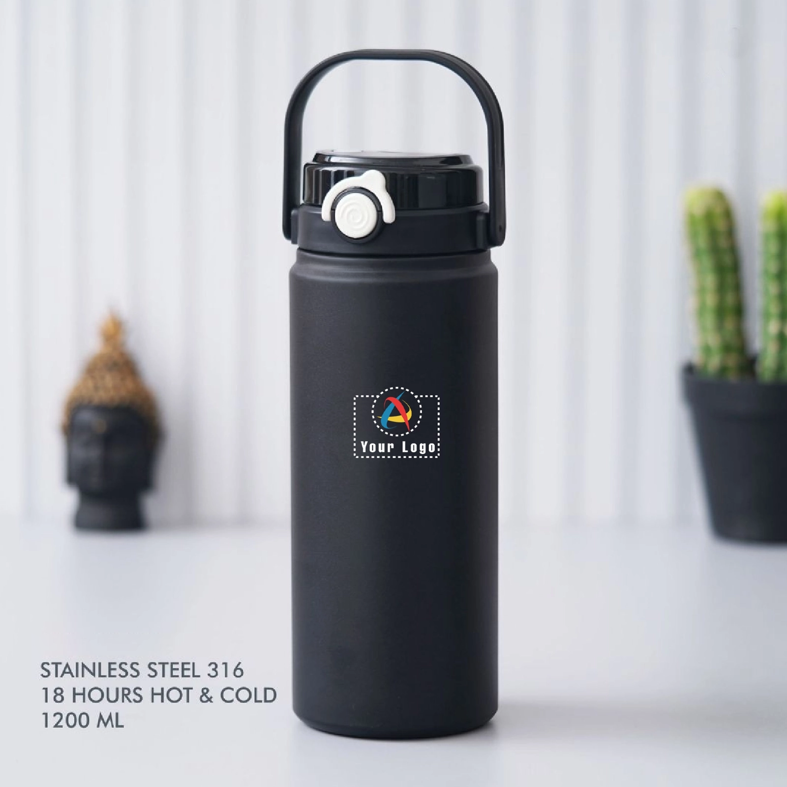 Stainless Steel Hot and Cold Bottle 1200 ML Buy Stainless Steel Hot and Cold Bottle 1200 ML in bulk for Corporate Gifting | Corporate Gyft