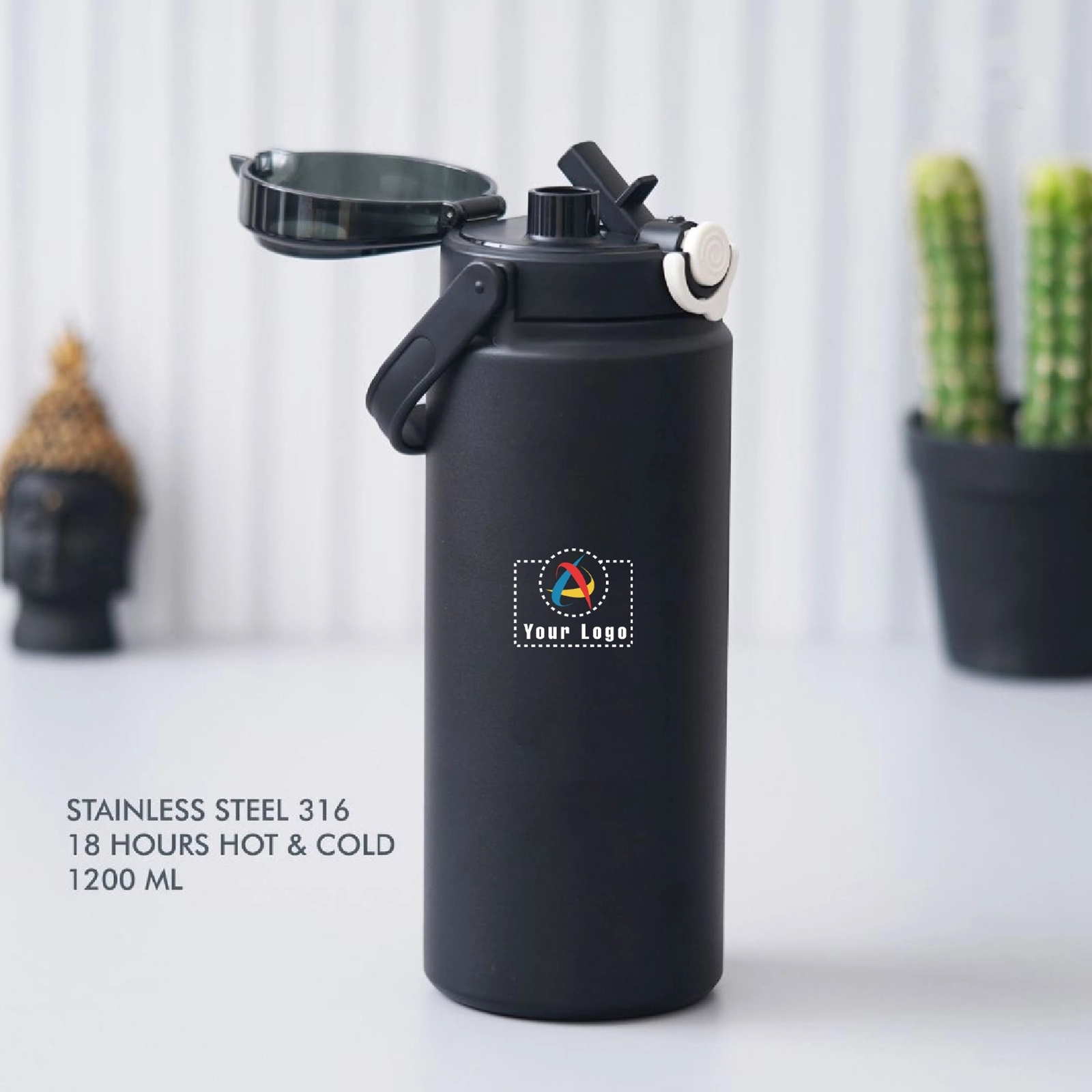 Stainless Steel Hot and Cold Bottle 1200 ML Buy Stainless Steel Hot and Cold Bottle 1200 ML in bulk for Corporate Gifting | Corporate Gyft
