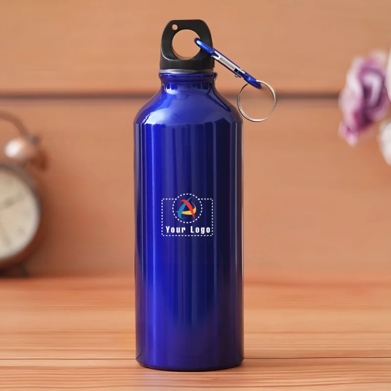 Buy Gloss Finish Aluminium Sports Bottle - Blue in bulk for Corporate Gifting | Corporate Gyft
