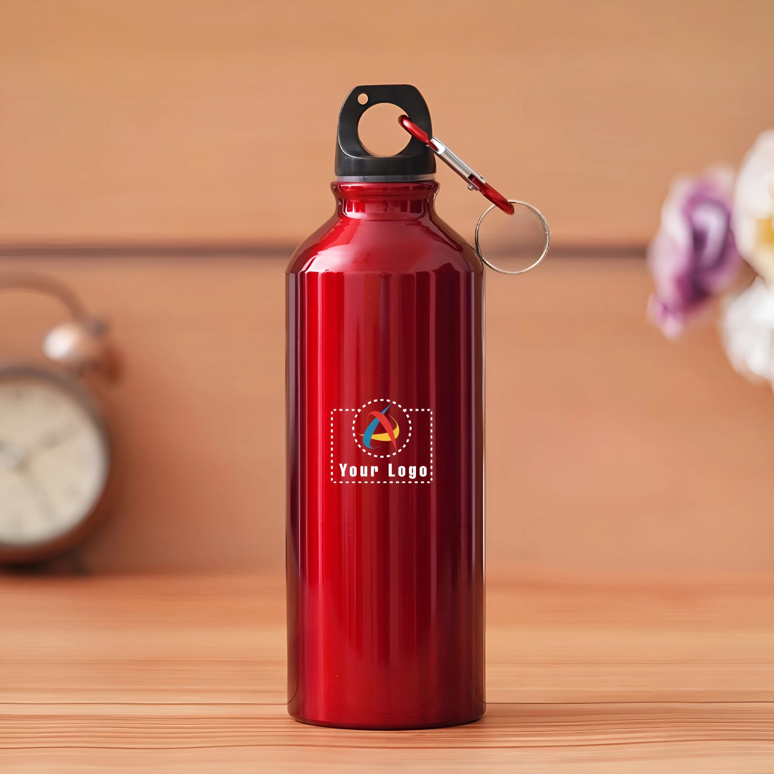 Gloss Finish Aluminium Sports Bottle - Red Buy Gloss Finish Aluminium Sports Bottle - Red in bulk for Corporate Gifting | Corporate Gyft