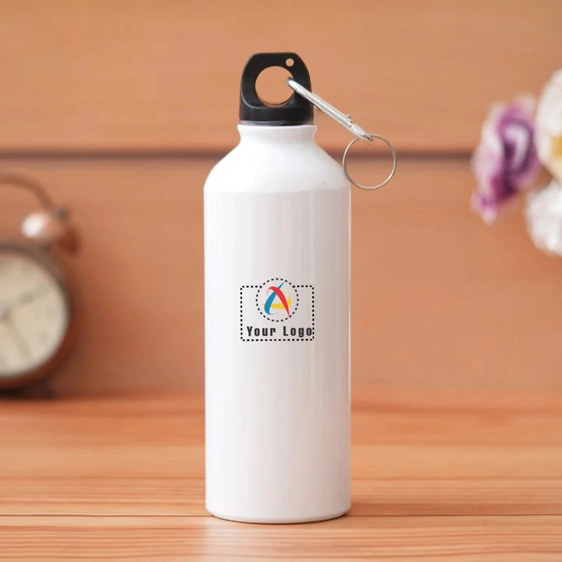 Buy Gloss Finish Aluminium Sports Bottle - White in bulk for Corporate Gifting | Corporate Gyft