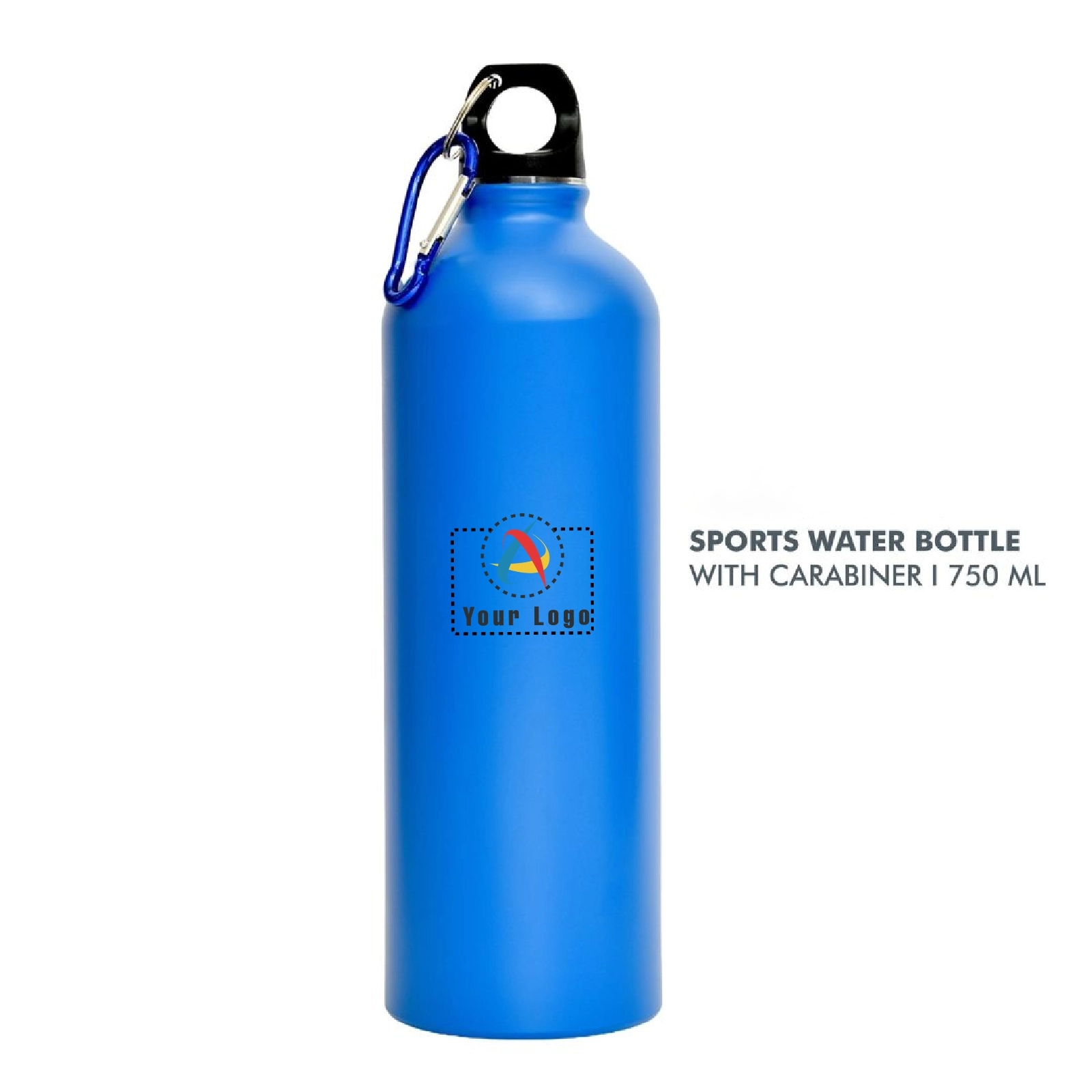 Matte Finish Aluminium Sports Bottle - Blue Buy Matte Finish Aluminium Sports Bottle - Blue in bulk for Corporate Gifting | Corporate Gyft