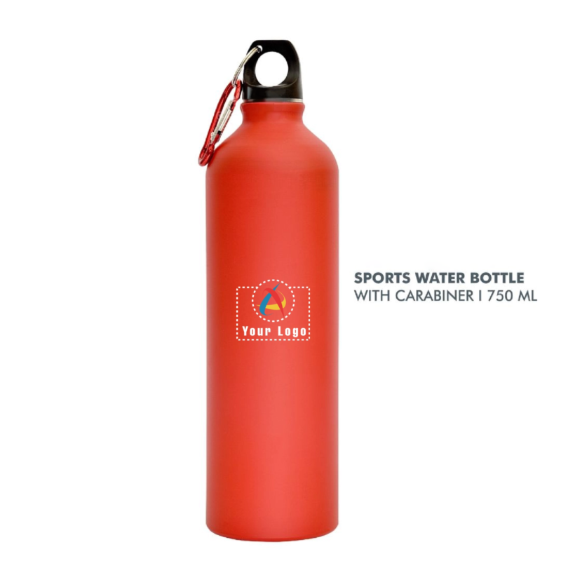 Buy Matte Finish Aluminium Sports Bottle - Red in bulk for Corporate Gifting | Corporate Gyft