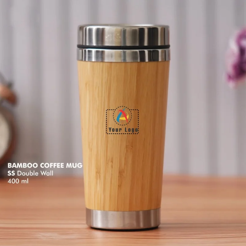 Buy Eco Bamboo Thermal Mug in bulk for Corporate Gifting | Corporate Gyft
