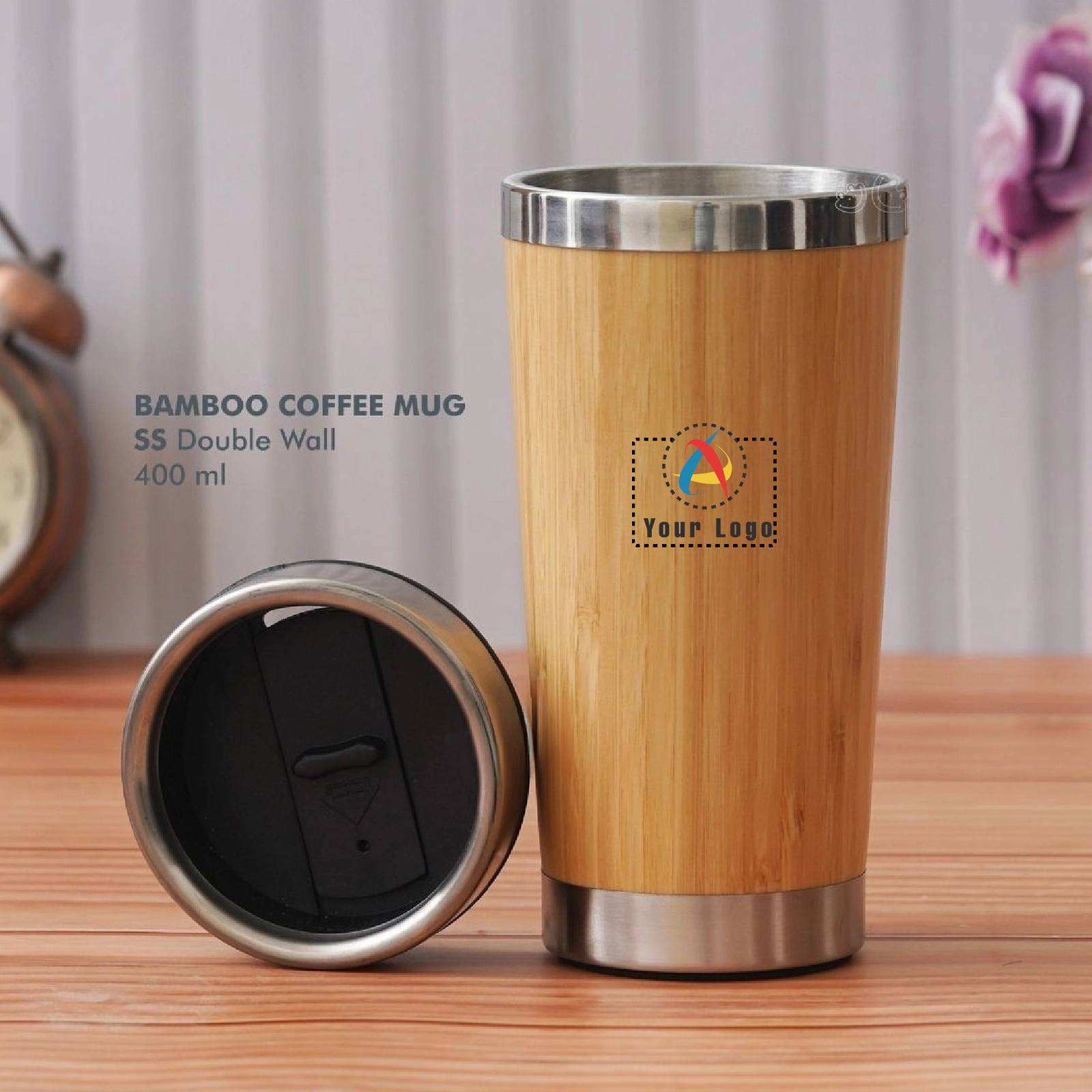 Eco Bamboo Thermal Mug Buy Eco Bamboo Thermal Mug in bulk for Corporate Gifting | Corporate Gyft