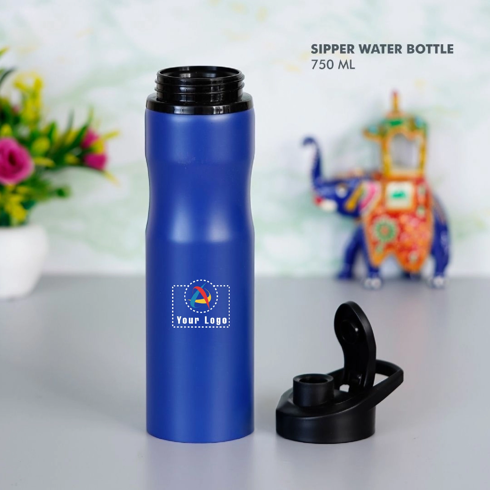 Travel Stainless Steel Bottle - Blue Buy Travel Stainless Steel Bottle - Blue in bulk for Corporate Gifting | Corporate Gyft