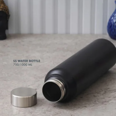Buy Compact Steel Bottle - Black in bulk for Corporate Gifting | Corporate Gyft