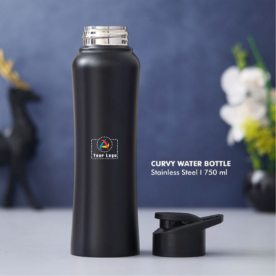 Buy Stainless Steel Curvy Sipper - Black in bulk for Corporate Gifting | Corporate Gyft