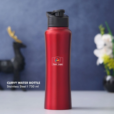 Buy Stainless Steel Curvy Sipper - Red in bulk for Corporate Gifting | Corporate Gyft