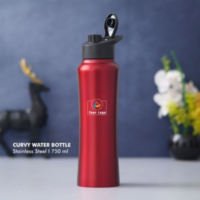 Buy Stainless Steel Curvy Sipper - Red in bulk for Corporate Gifting | Corporate Gyft