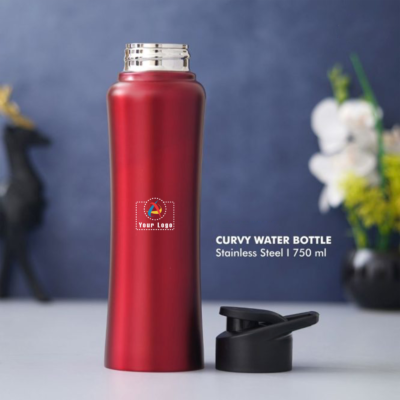 Buy Stainless Steel Curvy Sipper - Red in bulk for Corporate Gifting | Corporate Gyft