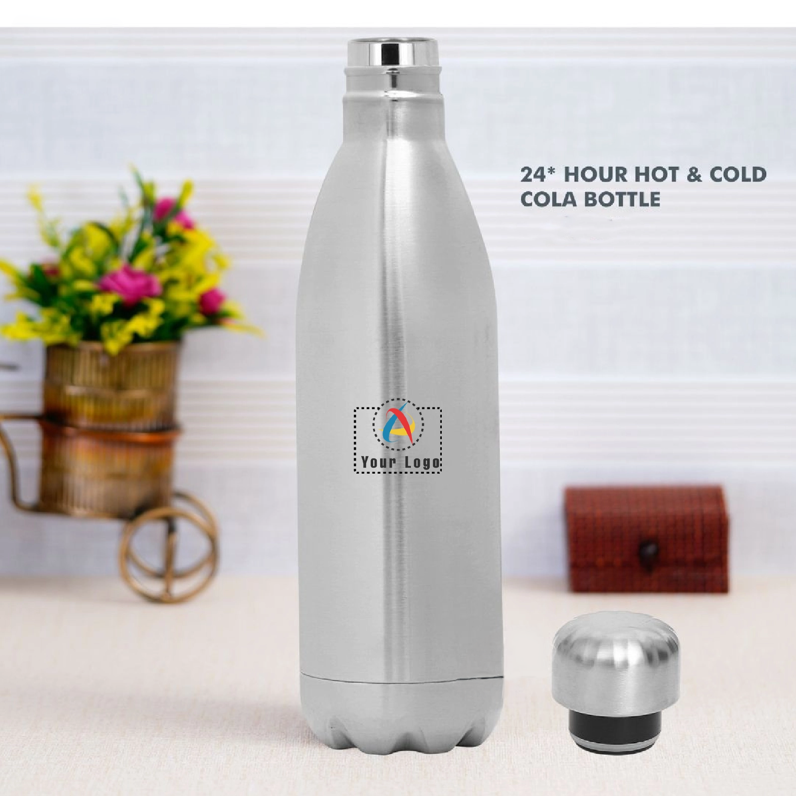 Buy Insulated Steel Cola Bottle - Silver in bulk for Corporate Gifting | Corporate Gyft