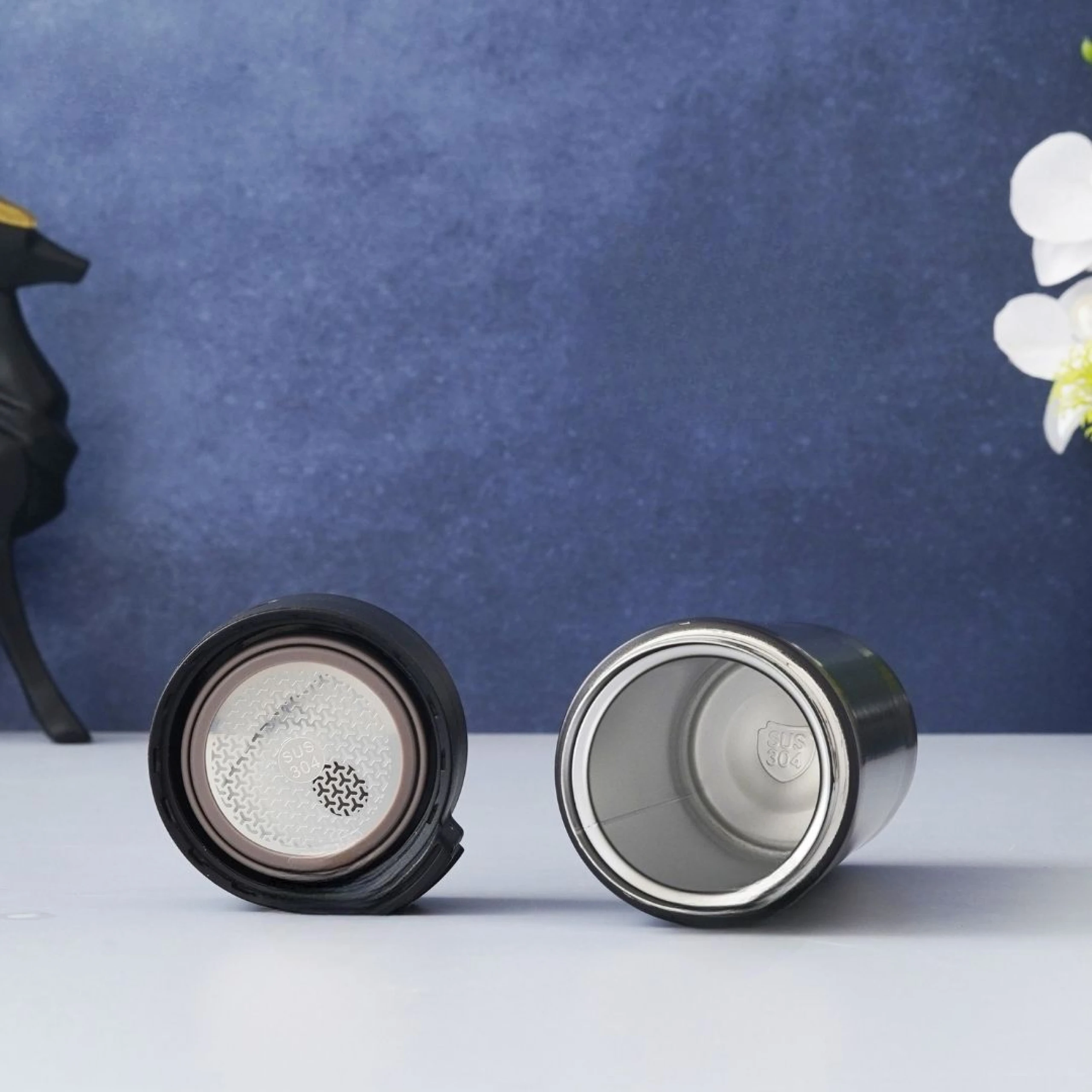 Stainless Steel Push Button Travel Mug - Coffee Buy Stainless Steel Push Button Travel Mug - Coffee in bulk for Corporate Gifting | Corporate Gyft