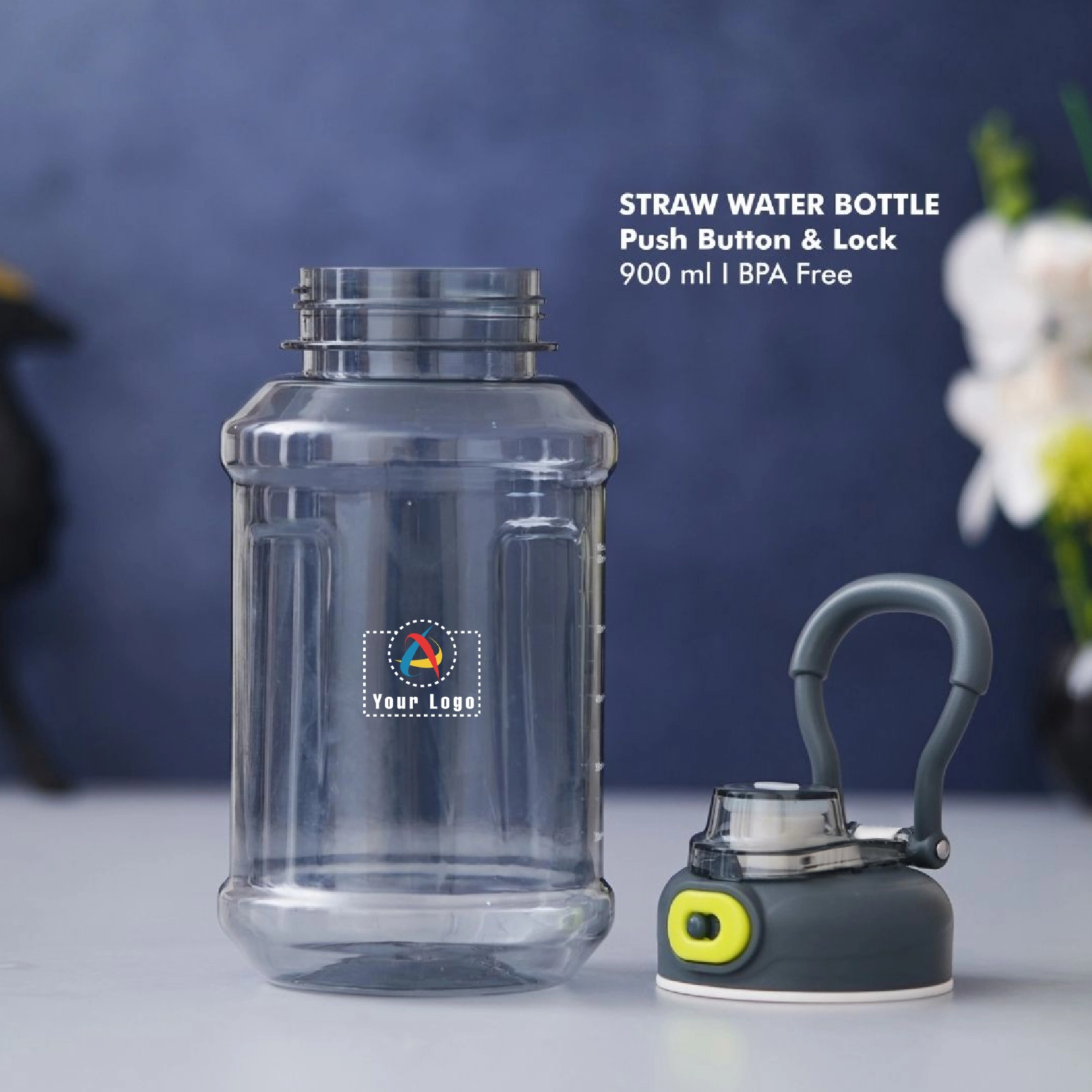 BPA-Free Push Button Straw Bottle Buy BPA-Free Push Button Straw Bottle in bulk for Corporate Gifting | Corporate Gyft